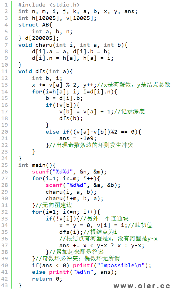 洛谷P1330封锁阳光大学