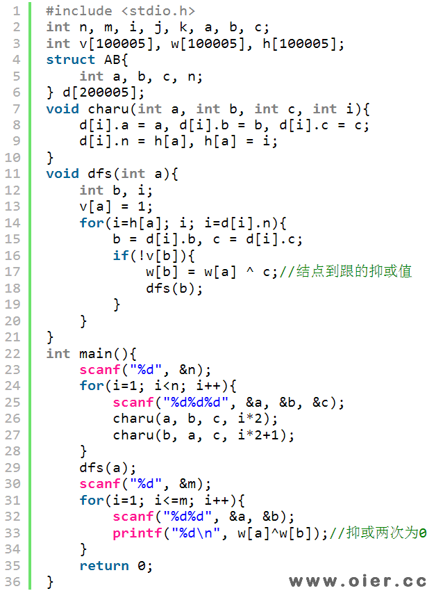 洛谷P2420让我们异或吧