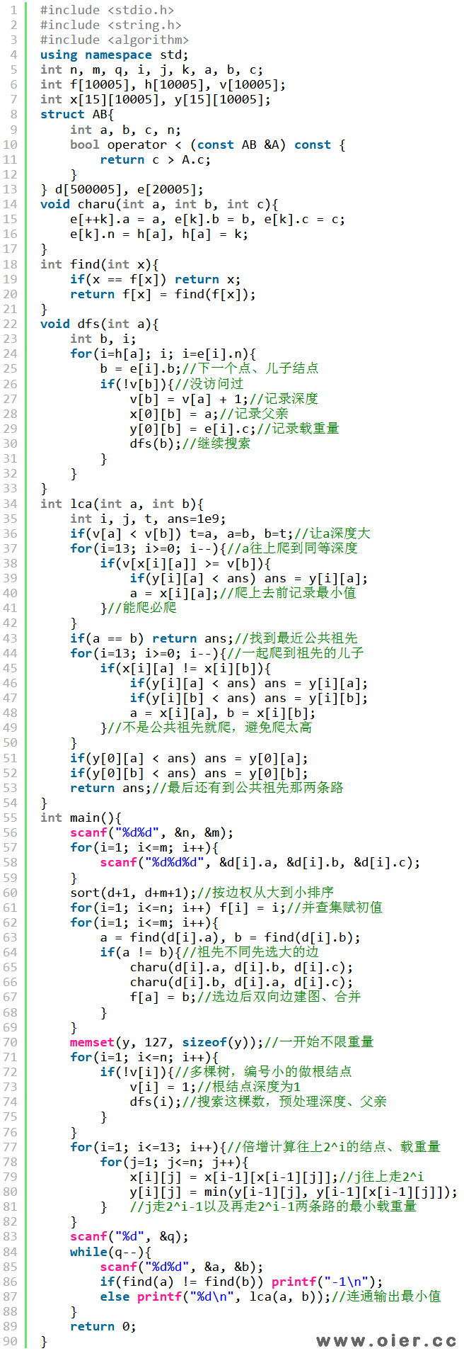 SSOJ1319货车运输（NOIP2013）